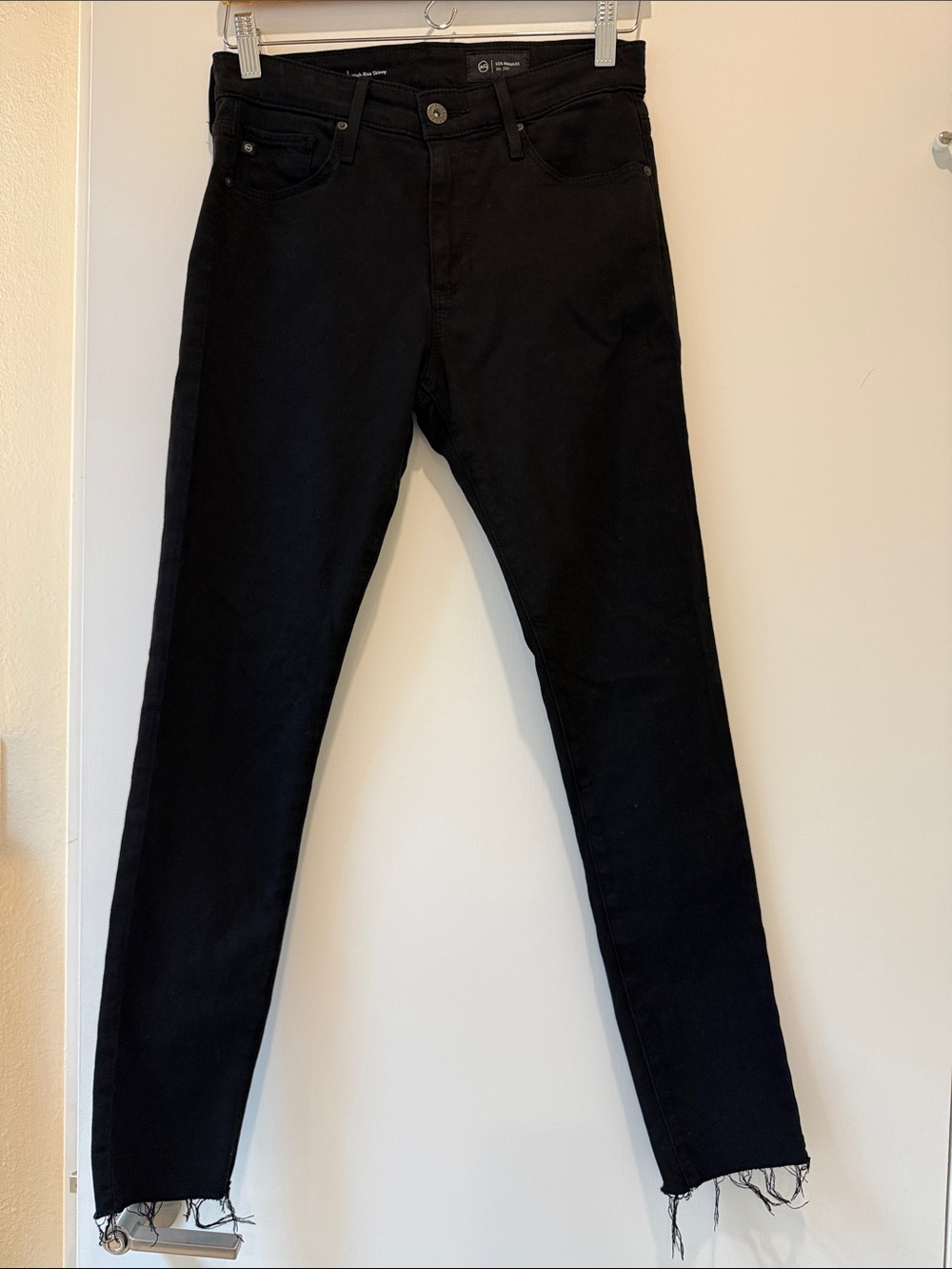 AG Adriano Goldschmied Black High-Rise Skinny Jeans 27